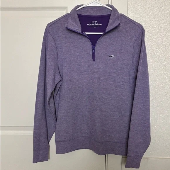 Vineyard Vines Women’s Saltwater Quarter Zip-Up Royal Purple Pullover Size XS - Picture 2 of 8